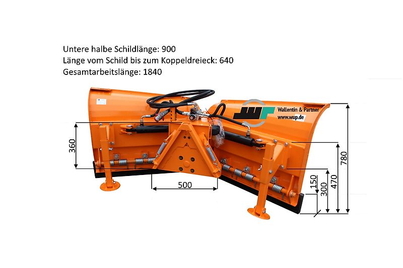 www.wupodo.de - Wallentin & Partner GmbH Schneeschiebeschild ✓ 180 cm ✓ Schneepflug ✓ V-Form ✓ Kat.0