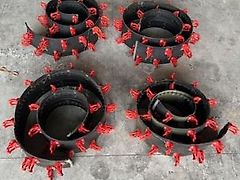 4 bandes de 40 godets ajourés rouge GRIMME