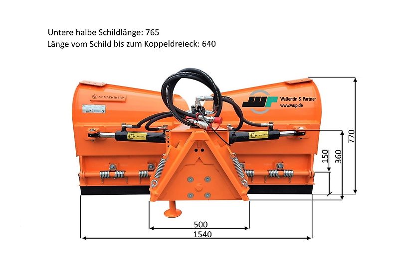 www.wupodo.de - Wallentin & Partner GmbH Schneeschild ✓ Schneepflug ✓ 1,50 ✓ Vario V-Form ✓ hydraulisch