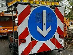 Nissen Absperrtafel Verkehrsleitanhänger verkehrsicherungsanhänge