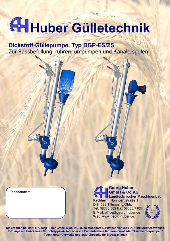 Huber Gülletechnik Güllepumpe DGP/ES-ZS