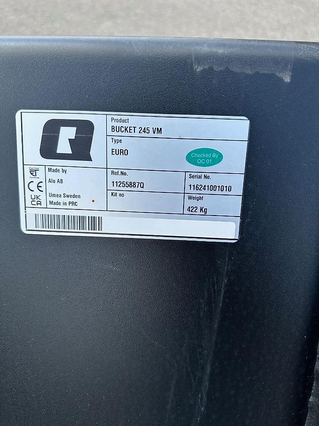 Alö VM 245 Großvolumenschaufel, Leichtgutschaufel