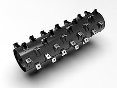 PW Beschleuniger Trommel (mit Kappen) CL-752-580R (752580.2) – passend für Claas Lexion 405–750