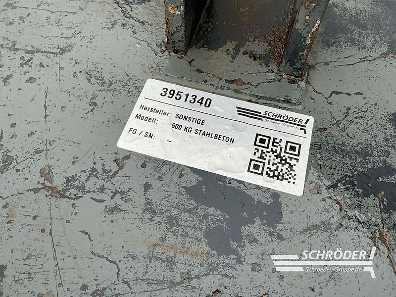 600 KG STAHLBETON FRONTGEWICHT