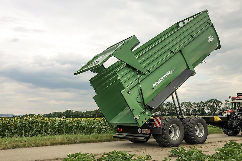 Brantner TA 24080 PowerTube - 8m Mulde 41m³ - 24 to - luftgefedert - BPW Lenk-Achse + abklappbare 800er Aufsatzwände -- 710er Räder